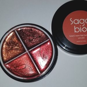 2/$20 Set #5~ 4 Color Cream,  Pudding Nail Gel Polish for UV LED, Brush Included